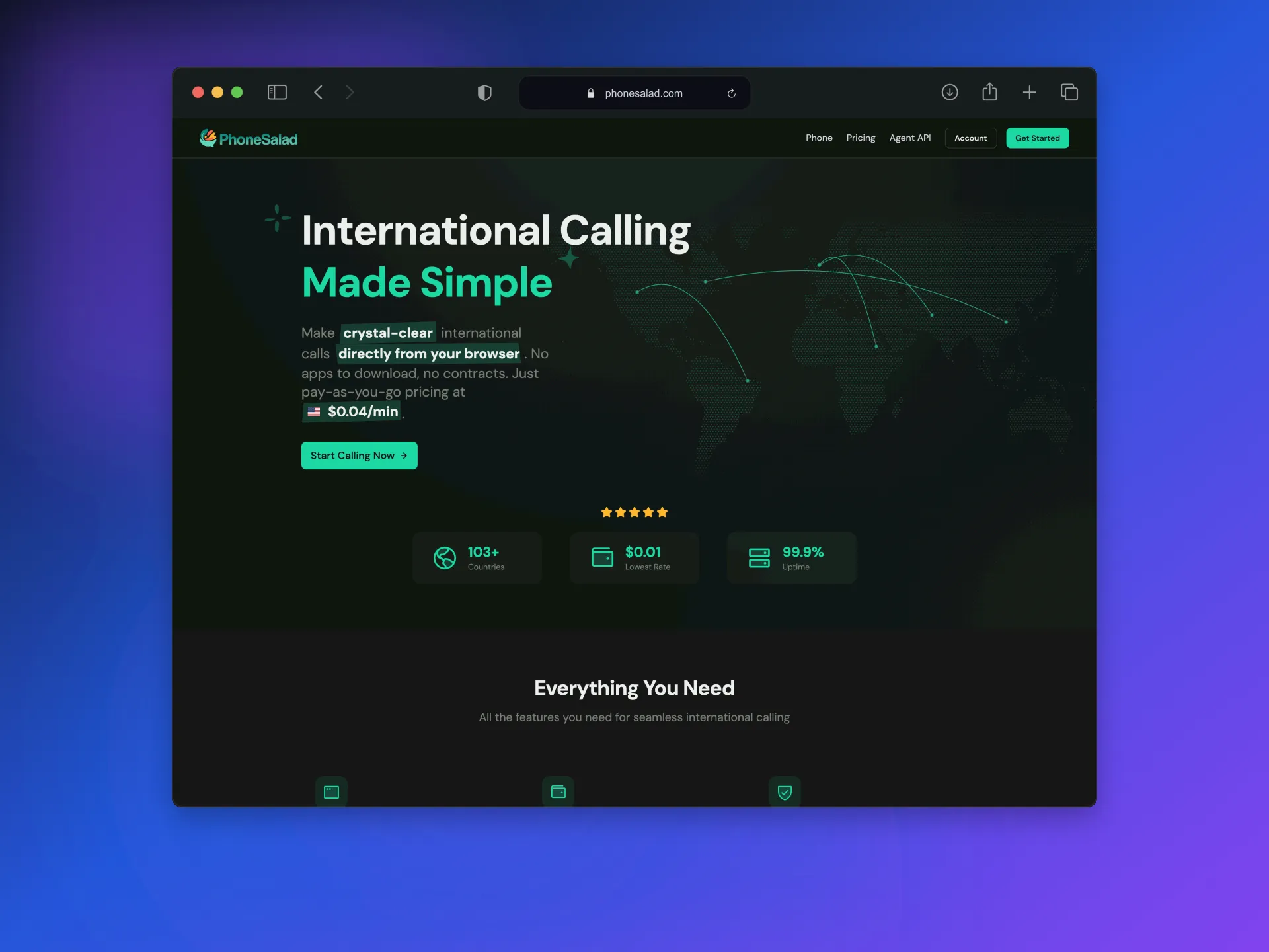 Screenshot of PhoneSalad